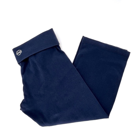 Solow Foldover Crop Legging Girl’s Size Large (14) Navy Blue so low New NWT - Picture 3 of 7
